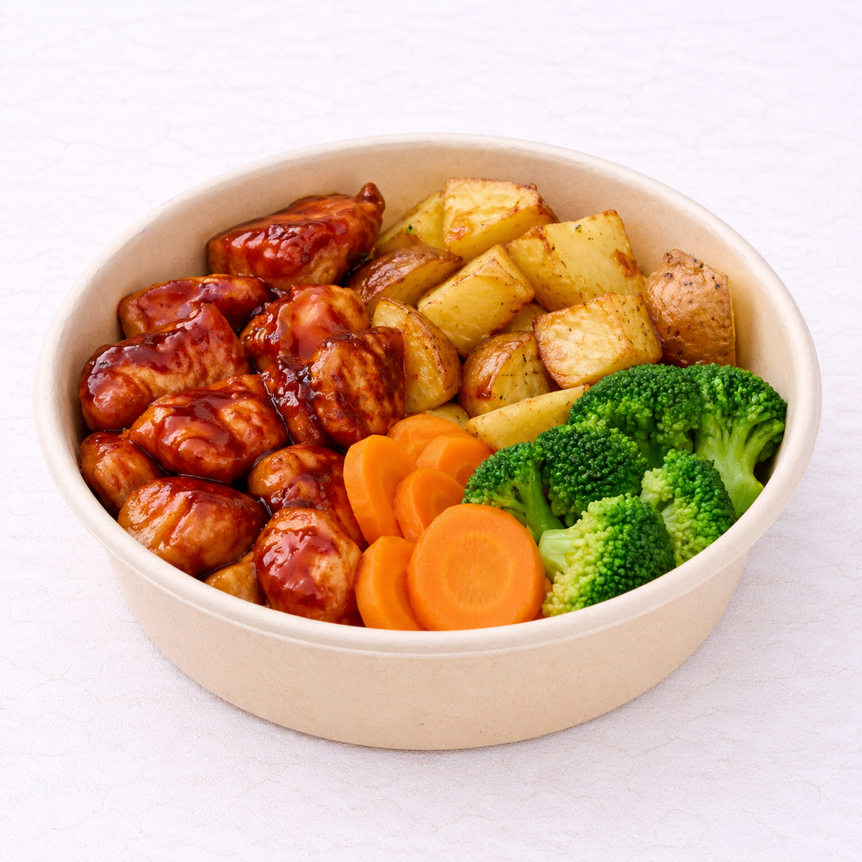 BBQ Chicken with Potatoes and Vegetables (Heated)
