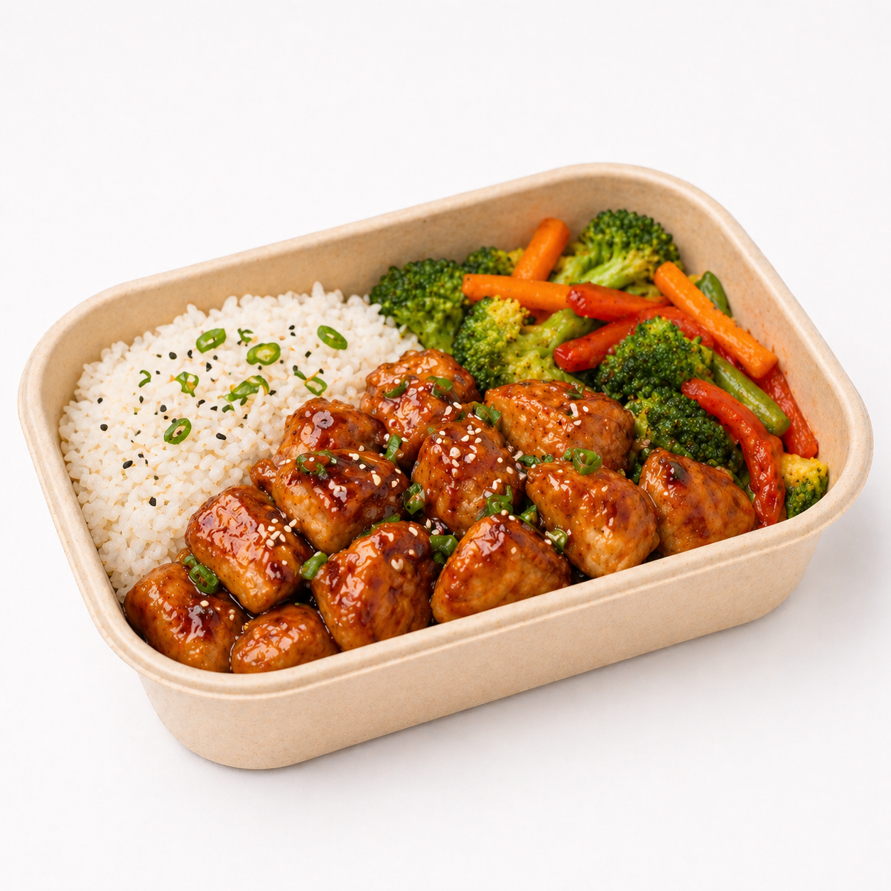 Teriyaki Chicken with Rice & Vegetables (Heated)